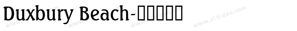 Duxbury Beach字体转换